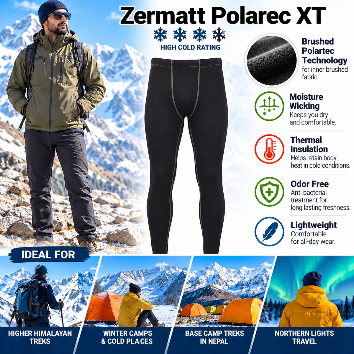 Buy Gokyo Zermatt Polarec XT Base Layer Bottom | Base Layer Thermals at Gokyo Outdoor Clothing & Gear